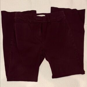 LOFT Deep Burgundy Wide Leg Pants